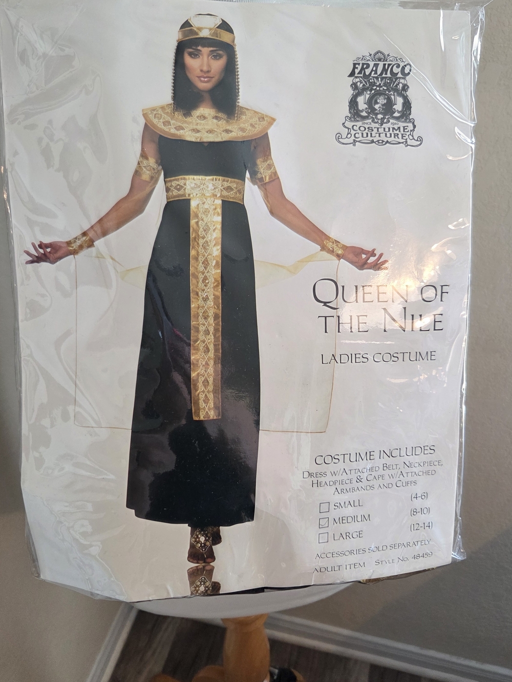 Queen of the Nile Women's Black & Gold Costume Dress